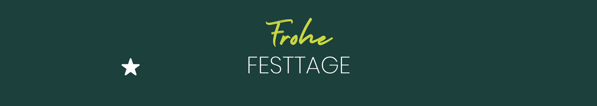 Frohe Festtage